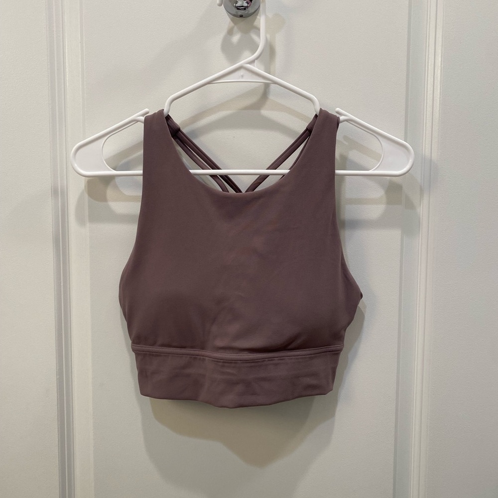 Amazon Women’s Strappy Back High Neck Sports Bra Longline Crop Tank